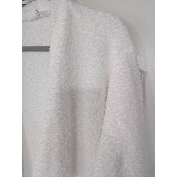 Pottery Barn Plush Robe women's size XL white long pockets teddy bath time sleep - Picture 2 of 10